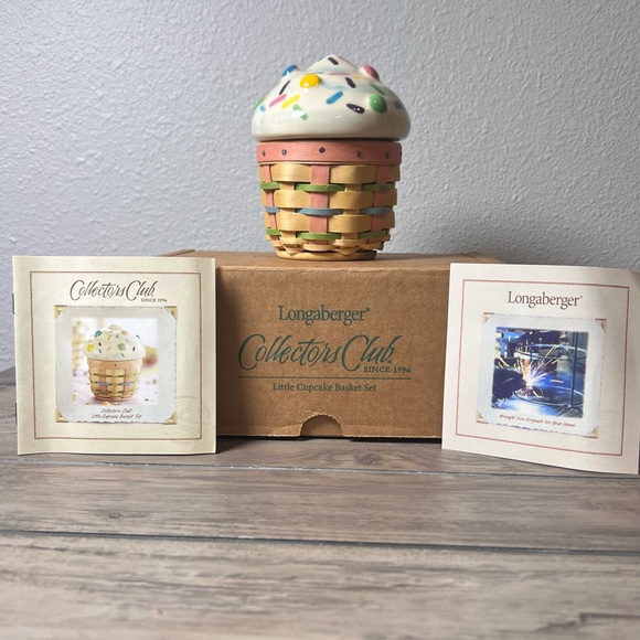Longaberger Collectors Club Little Cupcake Basket Set 2006 NIB 10th anniversary - Picture 12 of 13